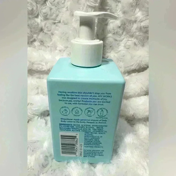 Joy Works Fragrance Free Sensitive Skin Body Lotion 10oz - Picture 2 of 4